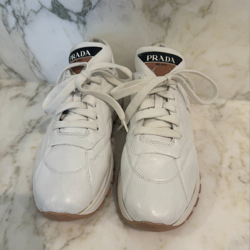 Prada leather sneakers